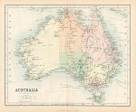 Australia map, 1864