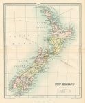 New Zealand map, 1864