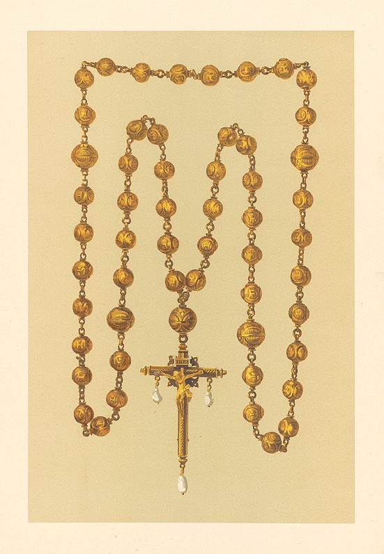 Scottish history, Gold Rosary and Crucifix of Mary Queen of Scots, 1890