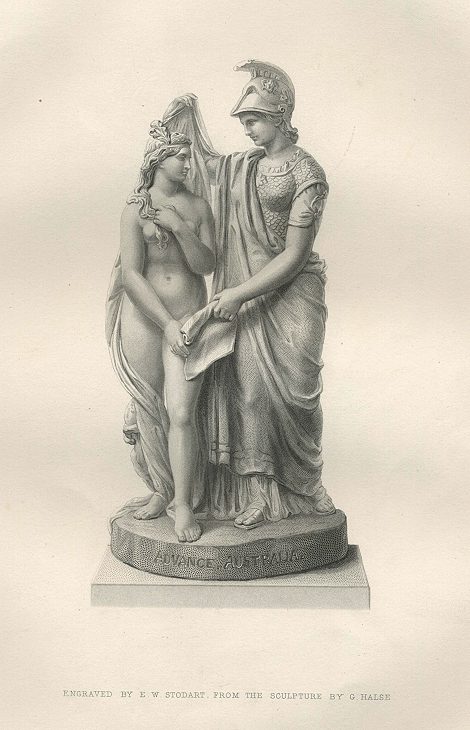 Advance Australia, after a sculpture by Halse, 1866