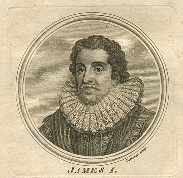 King James I, portrait, 1759