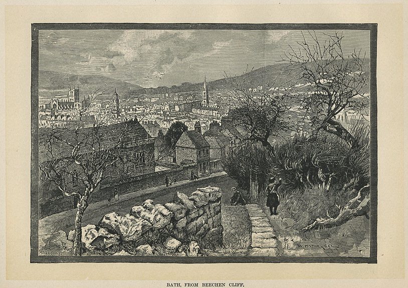 Bath from Beechen Cliff, 1865