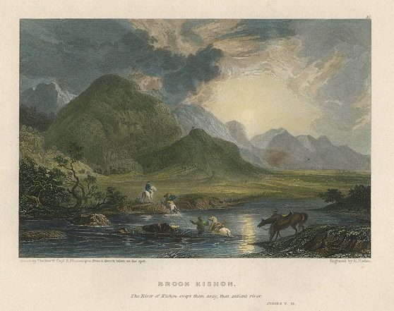 Holy Land, Brook Kishon, 1836