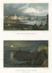 Wales, Holyhead Harbour & South Stack Lighthouse, (2 views), 1830