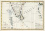 South India & Sri Lanka (Ceylon), map by Bonne, 1780