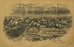Horse racing, taking a jump, 1894