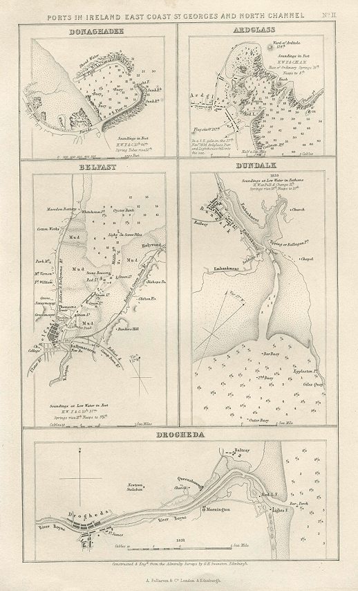 Ireland, Ports on the east coast St.Georges Channel, 1856