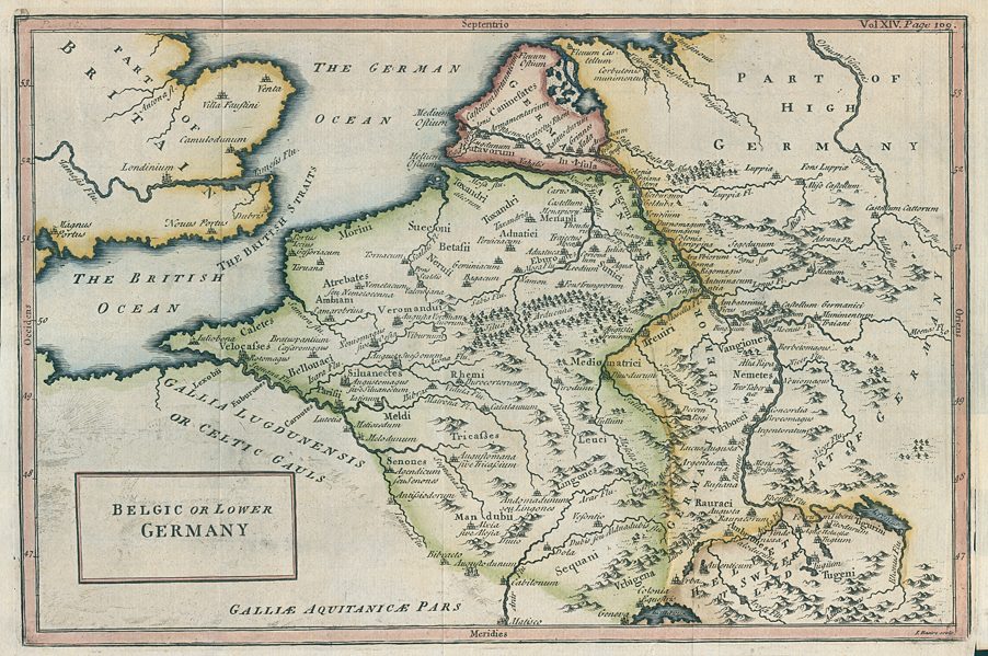 Ancient Belgic or Lower Germany, 1745