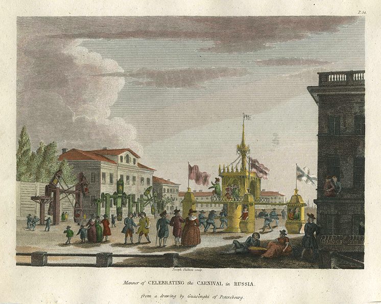 Russia, Manner of Celebrating the Carnival, 1796