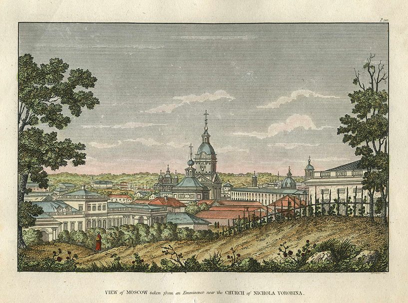 Russia, Moscow view, from near the Church of Nichola Vorobina, 1796