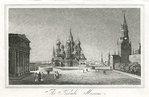Russia, Moscow, the Kremlin & St. Basil's, 1828