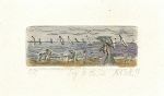 'Trip to the Sea', miniature original etching by R.H.Scott, c1920