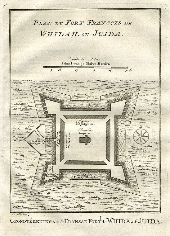 West Africa, French Fort of Whidah or Juida, 1760