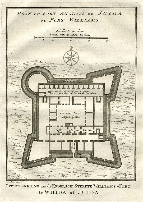West Africa, English Fort of Juida (Fort Williams), 1760