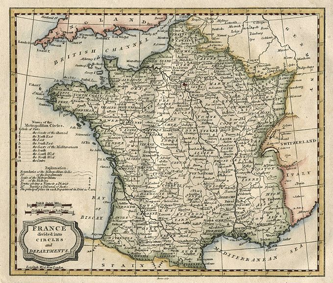 France map, 1807