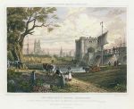 Gloucester, old West Gate & Bridge, 1828