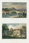 Wales, Llanwst Bridge and Llanwst Church, (2 views), 1830