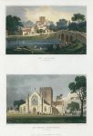Wales, St Asaph and St Asaph Cathedral, (2 views), 1830