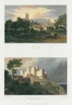Wales, Mold and Harlech Castle, (2 views), 1830
