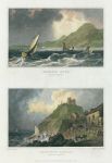 Wales, Penmaen Mawr and Criccieth Castle, (2 views), 1830