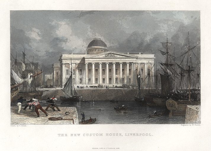Liverpool, New Custom House, 1845