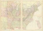USA, eastern & central (2 maps), 1882