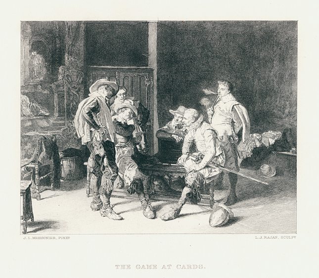 The Game at Cards, after Meissonier, 1877
