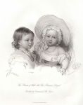 Prince of Wales and Princess Royal, after a picture by Ross, 1866
