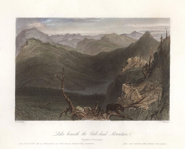 Canada, Lake beneath the Owls-Head Mountain (Eastern Townships), 1842