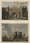 Berkshire, Reading Abbey (2 views), 1785