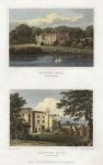 Leicestershire, Wistow Hall and Langton Hall (2 views), 1829