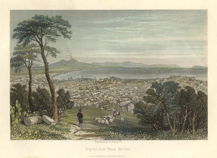 Italy, Naples view, 1864