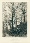 Winter Fuel, etching by Frederick Slocombe, 1883