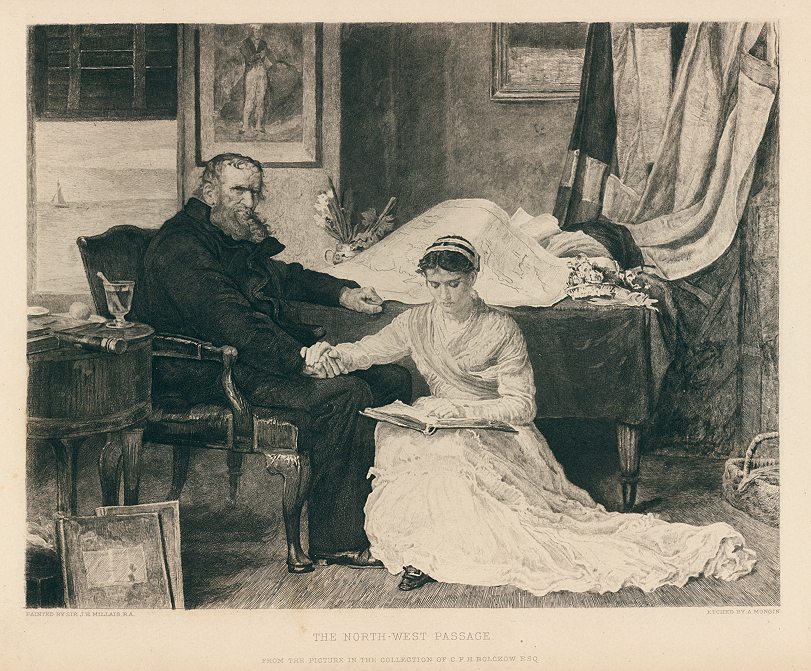 The North-West Passage, etching after Millais, 1887