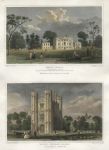 Essex, Hare Hall & Leigh Priory, (2 views), 1834