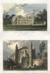 Essex, Hill Hall, near Epping & St.John's Abbey, Colchester, (2 views), 1834