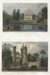 Essex, Moor Hall, near Harlow & Nether Hall, near Marlow (2 views), 1834