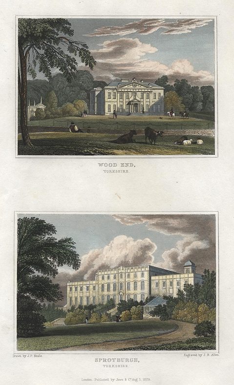 Yorkshire, Wood End & Sprotburgh, (2 views), 1834