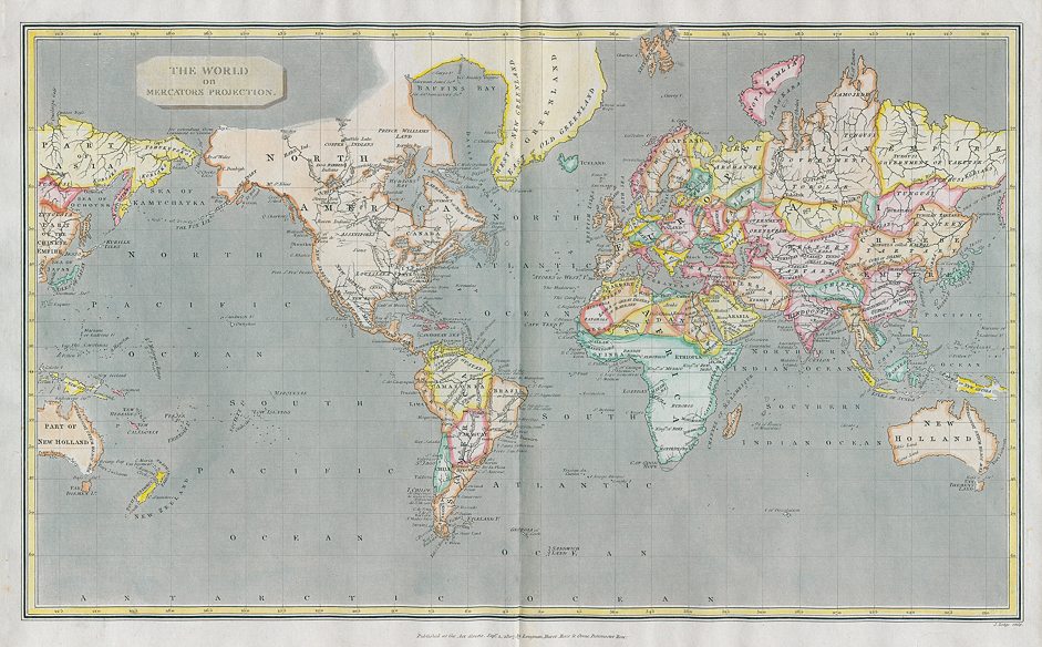 The World on Mercator's Projection, 1820