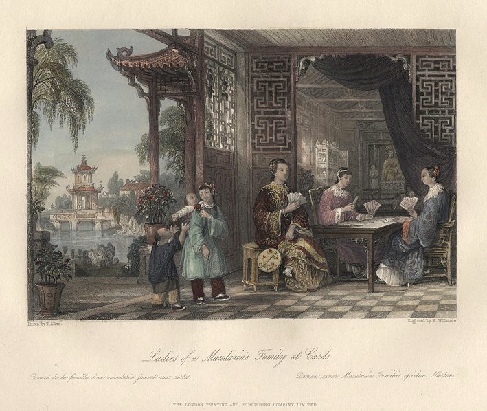 China, Mandarin's Family playing cards, 1858