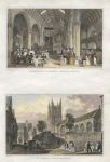 Devon, Plymouth, St.Andrews Church, 2 views, 1832