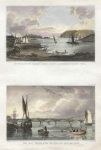 Devon, Drake's Island with Mount Edgcumbe & Lairy Bridge, 2 views, 1832