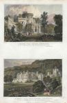 Devon, near Dawlish, Luscombe & Mamhead Hall, 2 views, 1832