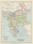 Balkans map, 1875
