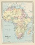 Africa map, 1875