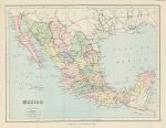 Mexico map, 1875