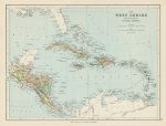 West Indies map, 1875