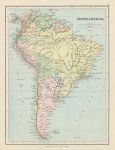 South America map, 1875