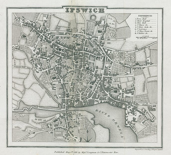 Ipswich city plan, 1819