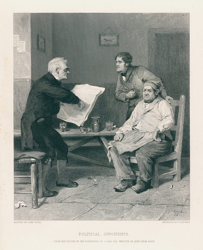 Political Opponents, engraving after John Buer, 1881